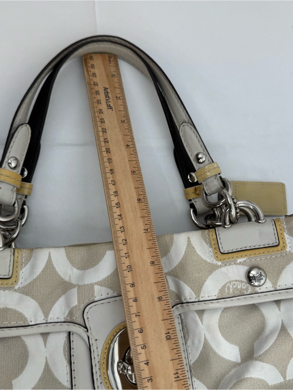 COACH 14515 Peyton Op Art Carryall Satchel Bag - Picture 15 of 16